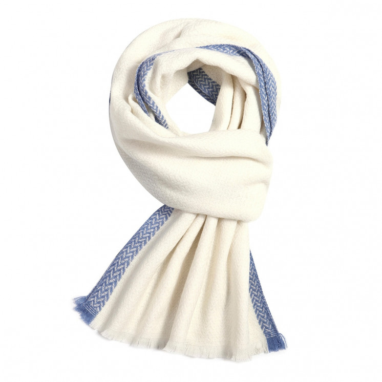 Écharpe laine Brume d'Ivoire